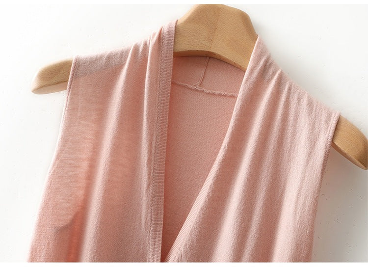 Lightweight V-Neck Knitted Vest