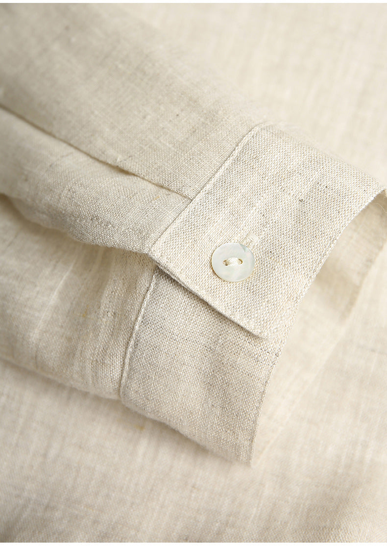 Versatile Casual Linen V-Neck Shirt