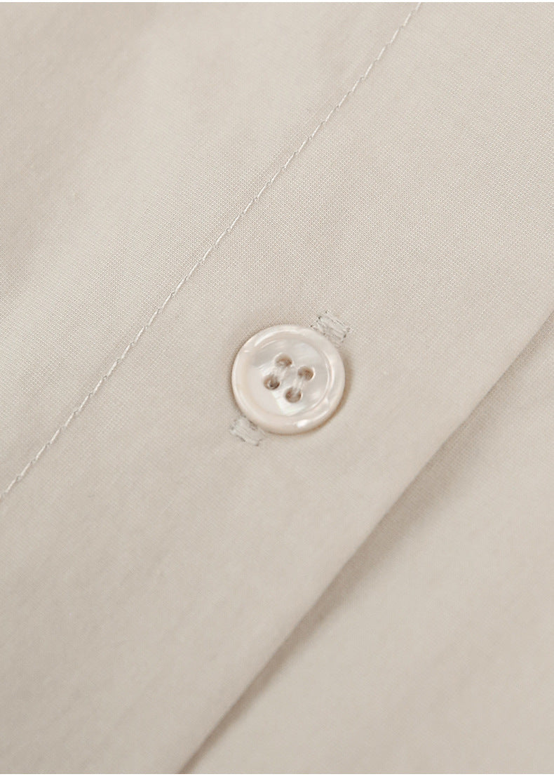 Loose-Fitting Collared Cotton Shirt