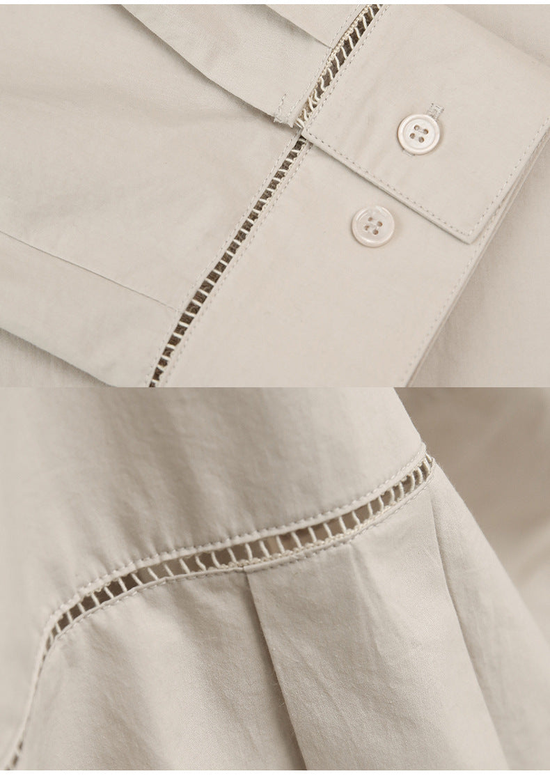 Loose-Fitting Collared Cotton Shirt