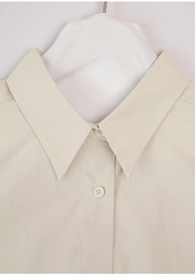 Loose-Fitting Collared Cotton Shirt
