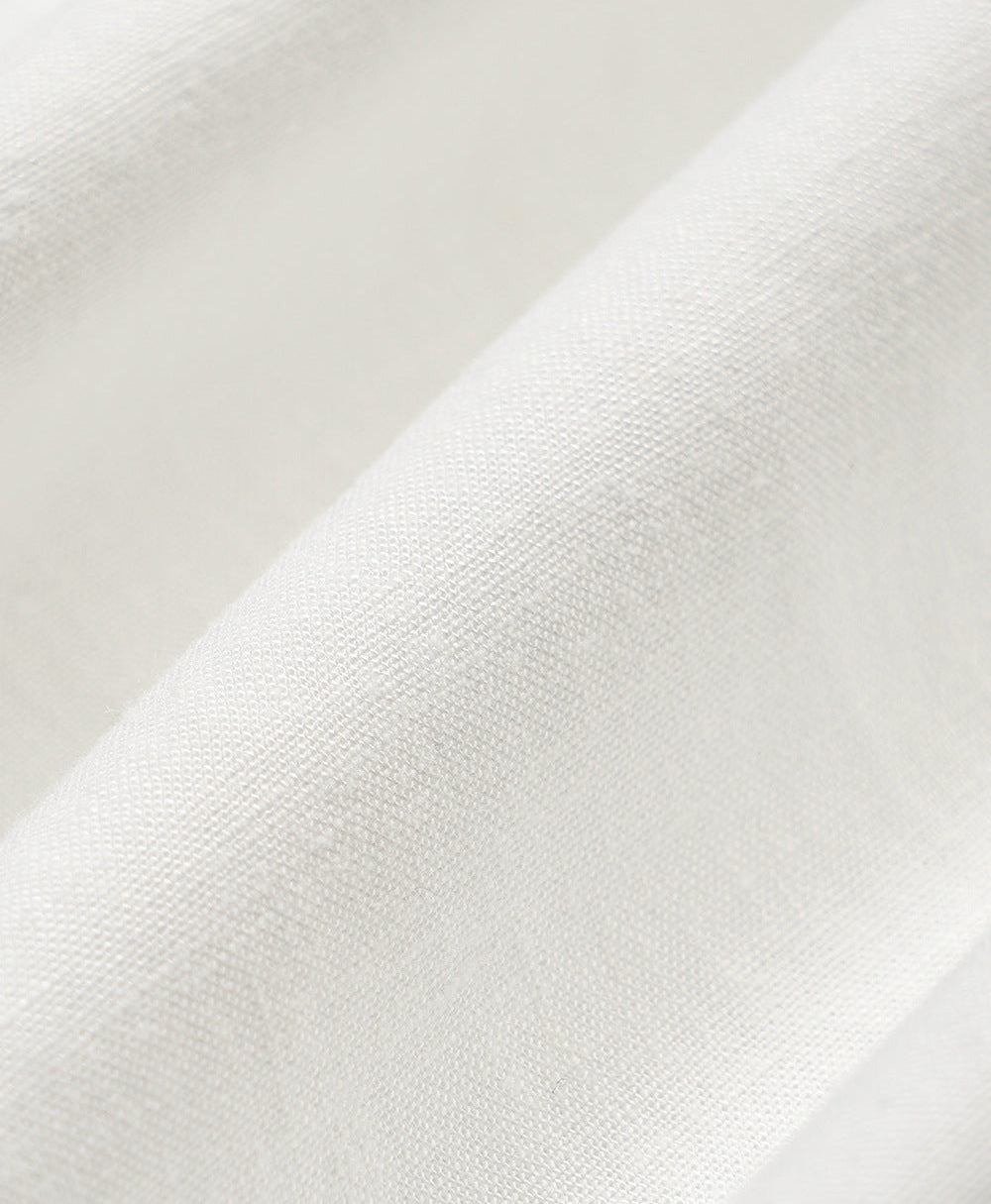 Relaxed Linen Drawstring Wide-Leg Pants