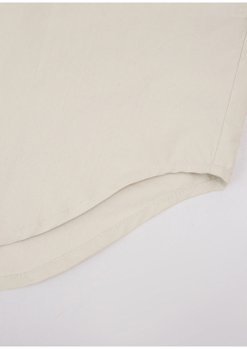 Loose-Fitting Collared Cotton Shirt